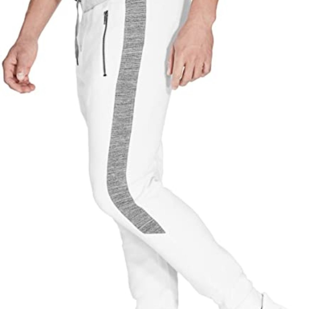 Guess Leonardo Block Joggers White/Grey Size Large